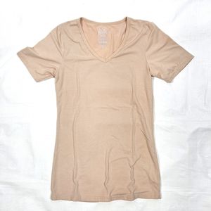 Kalon Taupe Short Sleeve V-neck T-Shirt
